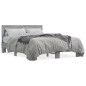 vidaXL Estructura cama madera ingeniería metal gris Sonoma 140x200 cm