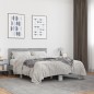 vidaXL Estructura cama madera ingeniería metal gris Sonoma 140x200 cm
