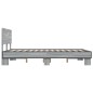 vidaXL Estructura cama madera ingeniería metal gris Sonoma 140x200 cm