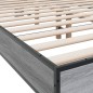 vidaXL Estructura cama madera ingeniería metal gris Sonoma 140x200 cm