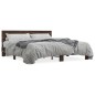 vidaXL Estructura cama madera ingeniería metal marrón roble 200x200 cm vidaXL Estructura cama madera ingeniería metal marrón roble 200x200 cm