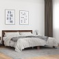 vidaXL Estructura cama madera ingeniería metal marrón roble 200x200 cm vidaXL Estructura cama madera ingeniería metal marrón roble 200x200 cm