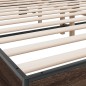 vidaXL Estructura cama madera ingeniería metal marrón roble 200x200 cm vidaXL Estructura cama madera ingeniería metal marrón roble 200x200 cm