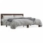 vidaXL Estructura cama madera ingeniería metal marrón roble 180x200 cm vidaXL Estructura cama madera ingeniería metal marrón roble 180x200 cm