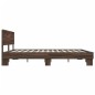 vidaXL Estructura cama madera ingeniería metal marrón roble 180x200 cm vidaXL Estructura cama madera ingeniería metal marrón roble 180x200 cm