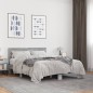vidaXL Estructura cama madera ingeniería metal gris Sonoma 120x190 cm
