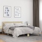 vidaXL Estructura cama madera ingeniería metal roble Sonoma 150x200 cm vidaXL Estructura cama madera ingeniería metal roble Sonoma 150x200 cm