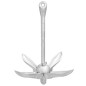 vidaXL Ancla plegable hierro maleable plateado 2,5 kg vidaXL Ancla plegable hierro maleable plateado 2,5 kg