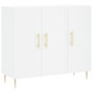 vidaXL Aparador de madera de ingeniería blanco 90x34x80 cm vidaXL Aparador de madera de ingeniería blanco 90x34x80 cm