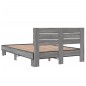 vidaXL Estructura cama madera ingeniería metal gris Sonoma 120x190 cm vidaXL Estructura cama madera ingeniería metal gris Sonoma 120x190 cm