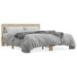 vidaXL Estructura cama madera ingeniería metal roble Sonoma 160x200 cm vidaXL Estructura cama madera ingeniería metal roble Sonoma 160x200 cm
