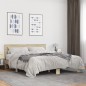 vidaXL Estructura cama madera ingeniería metal roble Sonoma 160x200 cm vidaXL Estructura cama madera ingeniería metal roble Sonoma 160x200 cm