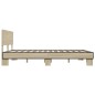 vidaXL Estructura cama madera ingeniería metal roble Sonoma 160x200 cm vidaXL Estructura cama madera ingeniería metal roble Sonoma 160x200 cm