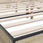 vidaXL Estructura cama madera ingeniería metal roble Sonoma 160x200 cm vidaXL Estructura cama madera ingeniería metal roble Sonoma 160x200 cm