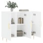 vidaXL Aparador de madera de ingeniería blanco 90x34x80 cm vidaXL Aparador de madera de ingeniería blanco 90x34x80 cm