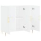 vidaXL Aparador de madera de ingeniería blanco 90x34x80 cm vidaXL Aparador de madera de ingeniería blanco 90x34x80 cm