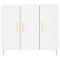 vidaXL Aparador de madera de ingeniería blanco 90x34x80 cm vidaXL Aparador de madera de ingeniería blanco 90x34x80 cm