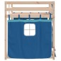 vidaXL Litera con cortinas madera maciza de pino azul 90x200 cm vidaXL Litera con cortinas madera maciza de pino azul 90x200 cm