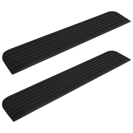 vidaXL Rampas de umbral goma 2 uds 110x21x2,5 cm 