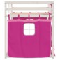 vidaXL Litera con cortinas madera maciza de pino rosa 90x190 cm vidaXL Litera con cortinas madera maciza de pino rosa 90x190 cm