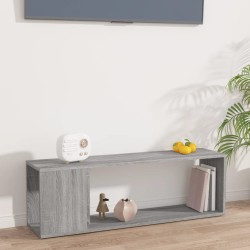 vidaXL Mueble de TV madera contrachapada gris Sonoma 100x24x32 cm