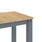 vidaXL Mesa de comedor Panama madera maciza de pino gris 117x60x75 cm vidaXL Mesa de comedor Panama madera maciza de pino gris 117x60x75 cm