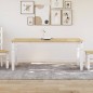 vidaXL Mesa de comedor Corona madera maciza pino blanco 180x90x75 cm vidaXL Mesa de comedor Corona madera maciza pino blanco 180x90x75 cm