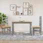 vidaXL Mesa de comedor Corona madera maciza de pino gris 112x60x75 cm vidaXL Mesa de comedor Corona madera maciza de pino gris 112x60x75 cm