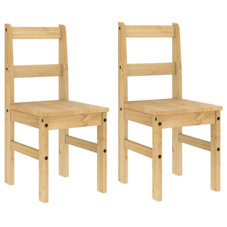 vidaXL Sillas de comedor Panama 2 uds madera maciza pino 40x46x90 cm