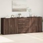vidaXL Aparadores 3 uds madera contrachapada marrón roble vidaXL Aparadores 3 uds madera contrachapada marrón roble