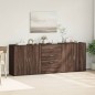 vidaXL Aparadores 3 uds madera contrachapada marrón roble vidaXL Aparadores 3 uds madera contrachapada marrón roble