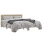 vidaXL Estructura cama madera ingeniería metal roble Sonoma 150x200 cm