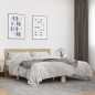 vidaXL Estructura cama madera ingeniería metal roble Sonoma 150x200 cm