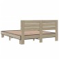 vidaXL Estructura cama madera ingeniería metal roble Sonoma 150x200 cm