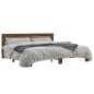 vidaXL Estructura cama madera ingeniería metal marrón roble 180x200 cm vidaXL Estructura cama madera ingeniería metal marrón roble 180x200 cm