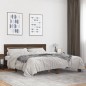 vidaXL Estructura cama madera ingeniería metal marrón roble 180x200 cm vidaXL Estructura cama madera ingeniería metal marrón roble 180x200 cm