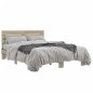 vidaXL Estructura cama madera ingeniería metal roble Sonoma 140x200 cm vidaXL Estructura cama madera ingeniería metal roble Sonoma 140x200 cm