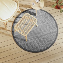vidaXL Alfombra de exterior PP gris Ø120 cm
