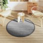 vidaXL Alfombra de exterior PP gris Ø120 cm vidaXL Alfombra de exterior PP gris Ø120 cm
