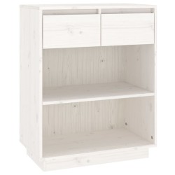 vidaXL Mesa consola de madera maciza de pino blanco 60x34x75 cm