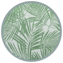vidaXL Alfombra de exterior PP verde Ø160 cm