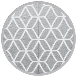 vidaXL Alfombra de exterior PP gris Ø200 cm