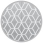 vidaXL Alfombra de exterior PP gris Ø200 cm