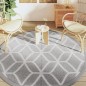 vidaXL Alfombra de exterior PP gris Ø200 cm
