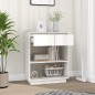 vidaXL Mesa consola de madera maciza de pino blanco 60x34x75 cm