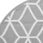 vidaXL Alfombra de exterior PP gris Ø200 cm