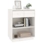 vidaXL Mesa consola de madera maciza de pino blanco 60x34x75 cm