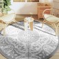 vidaXL Alfombra de exterior PP gris claro Ø200 cm vidaXL Alfombra de exterior PP gris claro Ø200 cm