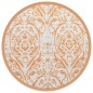 vidaXL Alfombra de exterior PP naranja y blanco Ø160 cm vidaXL Alfombra de exterior PP naranja y blanco Ø160 cm