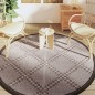 vidaXL Alfombra de exterior PP marrón Ø200 cm vidaXL Alfombra de exterior PP marrón Ø200 cm